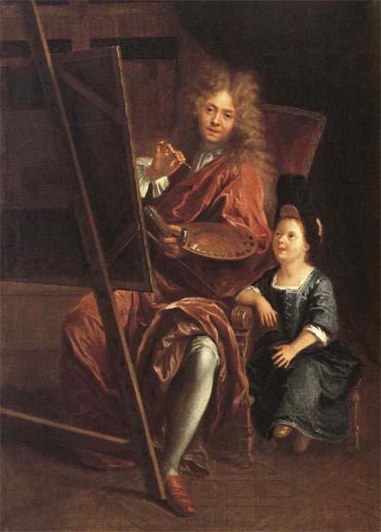 Antoine Coypel Portrait of the Artist with his Son,Charles-Antoine Sweden oil painting art